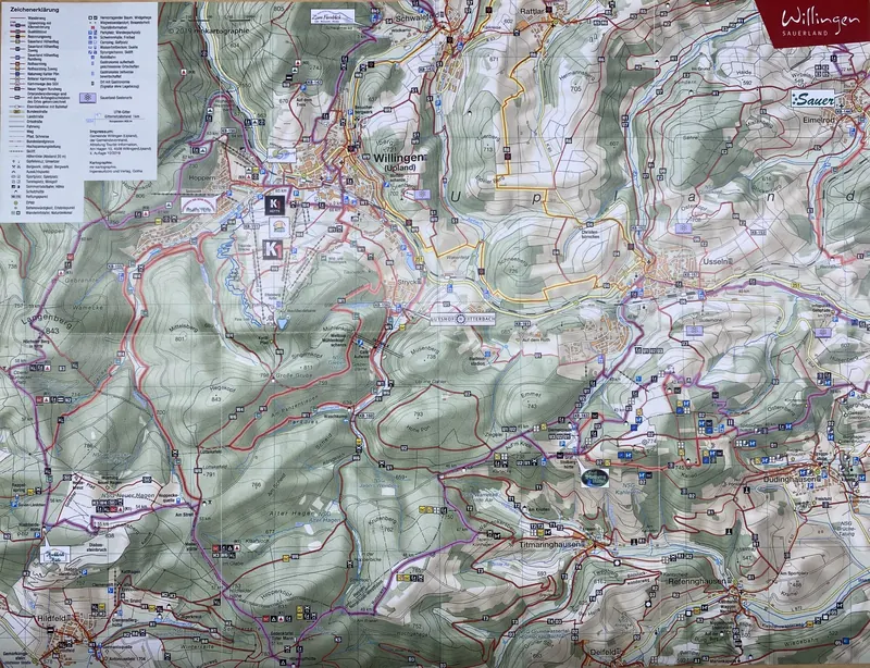 Hütten-Wanderkarte Willingen
